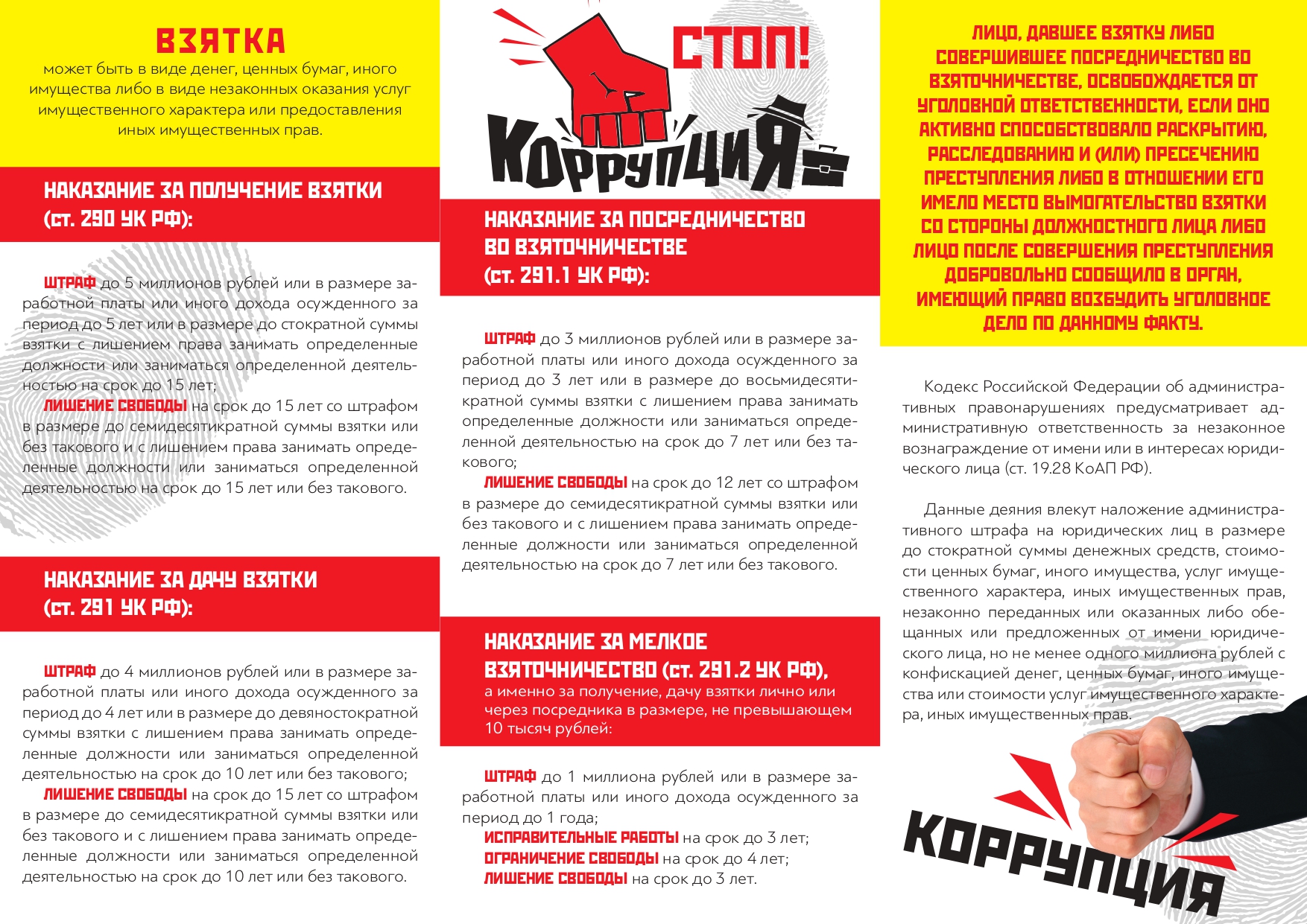 Памятка "Противодействие коррупции"